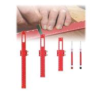 3 piezas Regla de carpintería,12",9",7",Regla De CarpinteríA,Reglas de bolsillo de precisión,Regla de metal para trabajar la madera con marcador,regla deslizante de metal métrica para marcar y medir