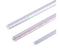 3 Piezas Regla de escala de plástico, escalimetro de 30 cm con Grabado Láser, (1:20 1:25 1:50 1:75 1:100 1:125 1:200 1:250 1:300 1:400 1:500) - Ideal para Arquitectos, Ingenieros y Estudiante