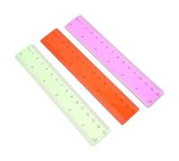 3 Piezas Regla Escolar de Plástico de 15cm, Ligera y Precisa | Marcas Claras, Medición Exacta, Uso Versátil en Escuela y Aprendizaje, Formato Pequeño para Matemáticas