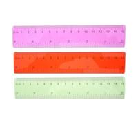 3 Piezas Regla Recta de Plástico Transparente 15cm | Ligera y Fácil de Llevar, Cabe en Estuche, para Hojas y Ejercicios de Matemáticas