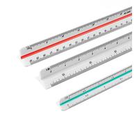 3 Piezas Regla Triangular Métrica, DIYCUT Reglas Dibujo Tecnico Profesional, 1/20 1/25 1/50 1/75 1/100 1/125 1/200 1/250 1/300 1/400 1/500, Regla 30 cm para Estudiantes, Dibujantes Ingenieros