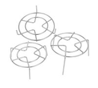 3 Piezas Rejilla de Acero Inoxidable para Cocinar al Trípode | Fácil de Limpiar, Plata, Soporte Estable y Resistente, Uso Versátil, para Ollas y Freidoras de Aire