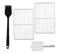 3 Piezas Rejilla de Enfriamiento Antiadherente para Tartas 31 x 20 cm Rejillas para Enfriar Pasteles Rejilla Refrigeración Rectangular de Acero Carbono para Pan Galleta Pizza Tarta de Huevo