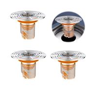 3 Piezas Rejilla Desague Ducha Tapon Fregadero Cocina Acero Inoxidable Apto para Desagües de Suelo de 27-58 mm Antiolor y a Prueba Insectos,Tapon Lavabo para Balcones,Baños,Cocinas,Salas de Lavadoras