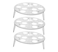 3 Piezas Rejilla para Cocinar Huevos al Vapor de Acero Inoxidable | Redonda Patas Altas, Diseño Estable y Multifunción, para Cocción Diaria de Huevos y Dumplings