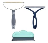 3 Piezas Removedor de Pelo de Mascotas, Portátil Removedor de Pelo de Perro de Gato Limpiador de Pelusas Duradero Raspadores de Alfombras Lint Remover para Ropa Sofá Alfombra Manta Tapete