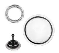 3 Piezas Repuesto Espumador de Leche para Nespresso Aeroccino 3/4/Plus, Incluye Resorte Batidor Agitador de Acero Inoxidable y Tapa Sellado Accesorios para Cafeteras