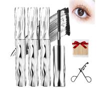 3 piezas Seattleget Mascara,MáScara De PestañAs Ultimate Length Curl,MáScaras De PestañAs Con Rizador 3d,Duradero Sin DescamacióN Para Alargar Volumen Y PestañAs Rizadas Naturales (Negro, TALLA)