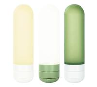 3 piezas/set botellas de viaje prácticas conjunto botellas cosméticas botellas vacías de silicona champú contenedor para crema acondicionador