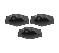 3 piezas Soporte de hebilla de cuerda para barco con 2 agujeros hexagonales Soporte de hebilla de cuerda de barco para bote bote kayak canoa Accesorios negros
