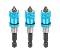 3 piezas Soporte para brocas drywall Portabits de cambio rápido Mango hexagonal 1/4 pulgada Portapuntas magnético de cambio rápido Ajuste de la profundidad del tornillo Fijación del tornillo Drywall