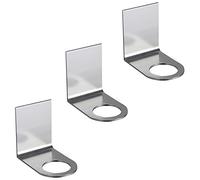 3 Piezas Soporte para Dispensador De Botella De Bomba, 27mm Soporte para Champú, Pared Gel De Ducha Soporte, Plata Acero Inoxidable Adhesivo Soporte para Botella de Gel Ducha para Cocina, Baño
