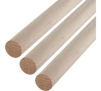 3 piezas SOTECH palos de haya redondos lisos Ø30 x 1000 mm palos de madera redondos para manualidades o como percheros