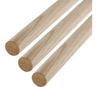 3 piezas SOTECH palos redondos de roble lisos Ø30 x 1000 mm palos redondos de madera para manualidades o como percheros