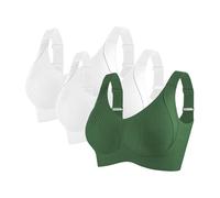 3 Piezas Sujetador Deportivo Mujer Sostenes Alto Impacto Talla Grande Sujetador Sin Aros Push Up Bandolera Ajustable con Relleno Suaves Cómodo Sostenes de Mujer Sin Costuras Transpirable Sports Bra
