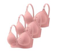 3 Piezas Sujetador Deportivo Mujer Sostenes Alto Impacto Talla Grande Sujetador Sin Aros Push Up Bandolera Ajustable con Relleno Suaves Cómodo Sostenes de Mujer Sin Costuras Transpirable Sports Bra