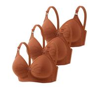 3 Piezas Sujetador Deportivo Mujer Sostenes Alto Impacto Talla Grande Sujetador Sin Aros Push Up Bandolera Ajustable con Relleno Suaves Cómodo Sostenes de Mujer Sin Costuras Transpirable Sports Bra