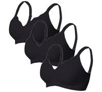 3 Piezas Sujetador Mujer Sin Aros Bralette Sujetador Elástico Sin Costuras Super Suave Comodos Sujetadores Push Up con Cuello En V Sujetadores Transpirable Elástico Sports Bra