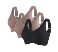 3 Piezas Sujetador Sin Aros Mujer con Relleno Sujetadores Sin Costuras Cuello V Push Up Comodos Sujetadores Reductores Suaves Invisible Sostenes Sexy Bra Talla Grande Sin Espalda Deportivo Ofertas