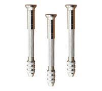 3 Piezas Taladro Manual de Precisión, Control Seguro en Delicados | Acero Aleado, Acabado Plata Diseño Antideslizante, para Tallado Artesanal y Cuentas, Fácil de Guardar