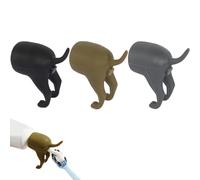 3 Piezas Tapa de Pasta de Dientes para Excrementos de Perro, Tapa Dispensadora Pasta Dientes con Forme Perro, Divertido Dispensador de Pasta de Dientes