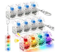 3 Piezas Teclado Fidget Toys,Teclados Antiestres con luz,Gradiente Juguetes de Descompresión Clicker Botón,llaveros de Cuatro Teclas,Teclado Fidget Clicker,para Aliviar el Estrés Pass Tiempo