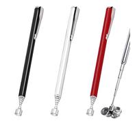 3 Piezas Telescópica Magnética Recoger Herramienta Set, Varilla de Recogida Magnéctica Portátil, Lápiz Magnético de Recogida para Tornillos, Tuercas, Extensible hasta 65cm/62cm (Plata, Negro, Rojo)