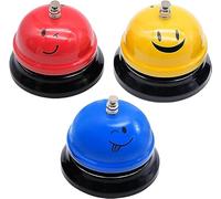 3 Piezas Timbre de Hotel para Recepción, Timbre de Escritorio, Timbre de Mesa, Timbre de Servicio, Timbre de Recepción Llamada, Timbre Clasico de Acero para Hotel Restaurante Cocina Bar Escuela
