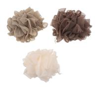 3 Piezas Toalla Exfoliante de Baño, Doble Cara | Malla de Baño Elástica, Textura Suave y Rugosa, para Ducha y Viaje, Separación Higiénica y Orden