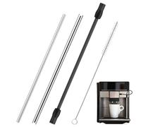3 Piezas Tubos de Leche de Acero Inoxidable Manguera de Leche Tubo de Leche Compatible con Siemens EQ6 EQ700 Juego de Accesorios para Máquina de Café Totalmente Automática con Cepillo