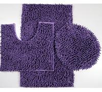 3 piezas Ultra Suave Microfibra Chenilla de mezcla de brillante tapa Juego de alfombrillas de baño alfombrilla 19,5 "x 31 Contour 19,5" x 17,5 grande 20 "x 18