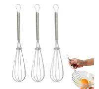 3 Piezas Varillas Cocina, Mini Batidor Manual 15,5cm En Acero Inoxidable, Ideal Para Batir Huevos, Nata, Mantequilla Y Masas, Para Cocina Y Repostería