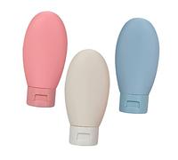 3 Piezas Viaje Rellenables Contenedores de Cosméticos y Flexibles para Lociones Champús y Gel