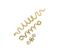 3 piezas Vintage espiral serpiente pelo trenzado Metal horquilla pelo Cuff serpiente celta irlandés pelo joyería Festival (oro)