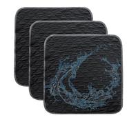 3 Piezas Waschbare Inkontinenz Sitflage, Inkontinenzunterlage Waschbar 50x50 cm, wasserdichte & Saugstarke Unterlage para Rollstuhl, automático, sofá - Wiederverwendbar y Hautfreundlich (Black)
