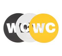 3 Piezas Wc Cartel Colgante De Baño Señal De Identificación Del Inodoro Murales De Pared Logo Señales De La Puerta Del Baño Hombres y Mujeres Universal Acrílico Letrero