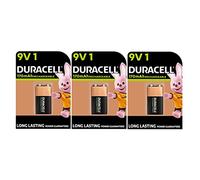 3 pilas Duracell 9 V recargables de 170 mAh (3 blísters de 1 batería) 3 pilas