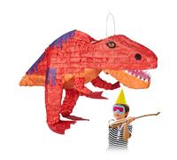 3 piñatas dinosaurio, Piñata T-Rex rojo, Piñata para cumpleaños infantil