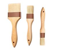 3 Pinceles,Brocha Pastelera de Cerdas Naturales,Brocha pastelera,Pincel de Aceite de Cerdas Naturales,Accesorios de Cocina,para Hornear,Aceite,para Barbacoa, Agitación,Cocina,Salsa,Marinada