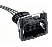 3 pines 282191-1 282729-1 1-962581-1 EFI conector de inyector de combustible impermeable EV1 conector del temporizador de alimentación del coche enchufe del Sensor con cable(Female 15cm)