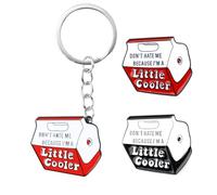 3 pines de dibujos animados esmaltados para sombreros con llavero, diseño de palabras "Don't hate me because I'm a Little Cool", pines de solapa, expresión emocional, insignias vintage para niños