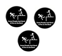 3 pines de solapa para algunas personas que solo necesitan una palmadita en la parte posterior, pines de frase motivacional inspiradora para amigos y seres queridos, 3cm x 3cm, Metal
