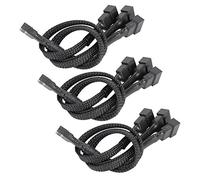3 Pinzas Cable de Alimentación,3 Puertos Cable de Enfriador Ventilador,Cable Divisor Adaptador de Corriente,4 Pin a 4 Pines Cable de Cuerda Trenzada,10.6 Pulgadas Cable de Extension Multifuncional