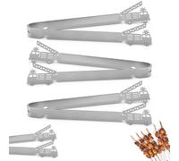 3 Pinzas for Barbacoa: Pinzas for Barbacoa De Acero Inoxidable Con Diseño De Bomberos, Accesorios Multifuncionales for Barbacoa Y Cocina, Ideales Como Regalo for Padres Y Abuelos