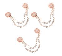 3 pinzas magnéticas con diseño de flores, pinzas para ropa con cadena, corazón, pinzas para pantalones, agujas, pinzas para ropa con cadena, Einheitsgröße, como se describe