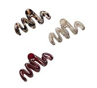 3 pinzas onduladas para el pelo para mujer, pinzas largas de resina antideslizante, accesorios prácticos, sujeción fuerte, cómoda, pinza para el pelo para mujer
