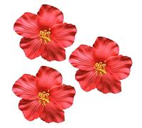 3 pinzas para el pelo de flores hawaianas rojas de 8 cm para mujeres y niñas, accesorio para el cabello de flores bohemias para bailarinas, novias, bodas, fiestas en la playa, decoraciones