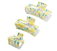 3 pinzas para el pelo de limón, pinza antideslizante de primavera, divertida pinza decorativa de frutas cuadradas, elegantes accesorios de limón para fiestas temáticas de primavera y verano