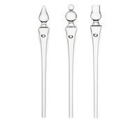 3 pipetas de agua de cristal, pipeta de cristal para bola de cata, diseño de cáliz, dosificación precisa, accesorios para ron, regalo elegante para hombres, conocedores, apto para lavavajillas