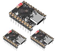3 placas de desarrollo SuperMini ESP32 S3 - Ar duino y MicroPython compatibles, 2,4 GHz WiFi BLE 5.0, amplia interfaz para IoT y dispositivos portátiles, incluye LED RGB y azul integrado